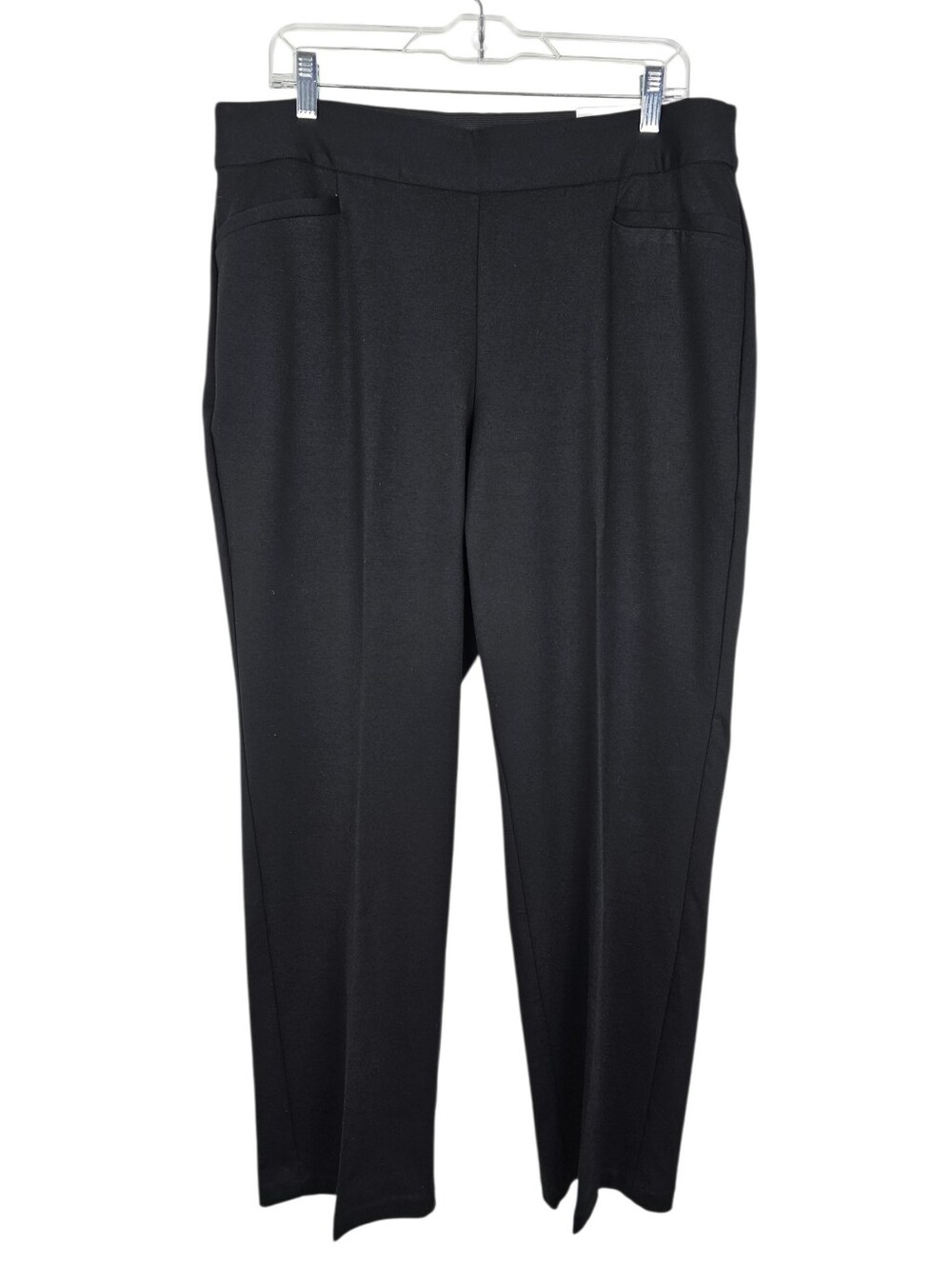 Lane Bryant Ponte Collection Black Mid-Rise Trouser Pants NWT
